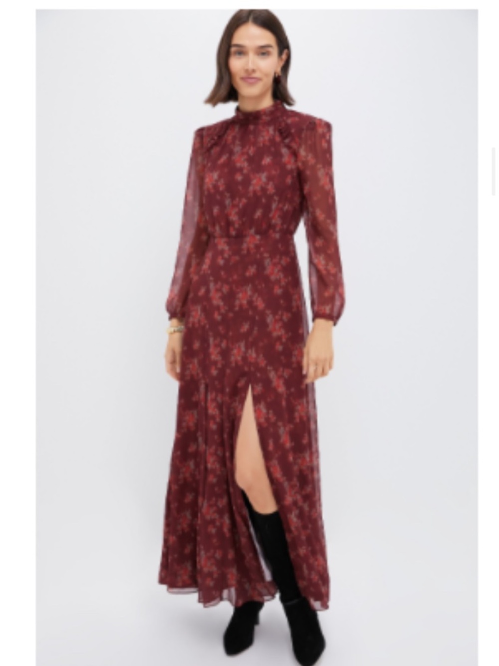 Tuckernuck Burgundy bouquet adare dress NWT